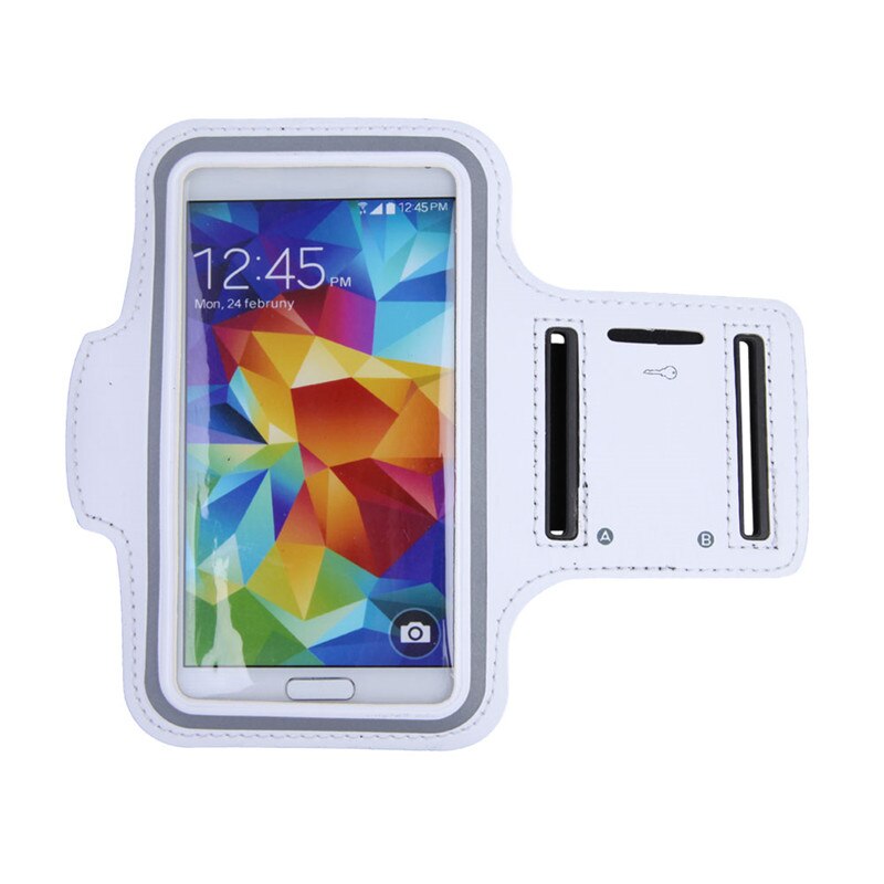 Fecoprior armbånd for sony xperia  xa2 xz xzs  xz1 z5 z4 z3 z2 5.2 tommers sportsveske løpebeltetrekk utendørs vesker treningsarmbånd: Hvit