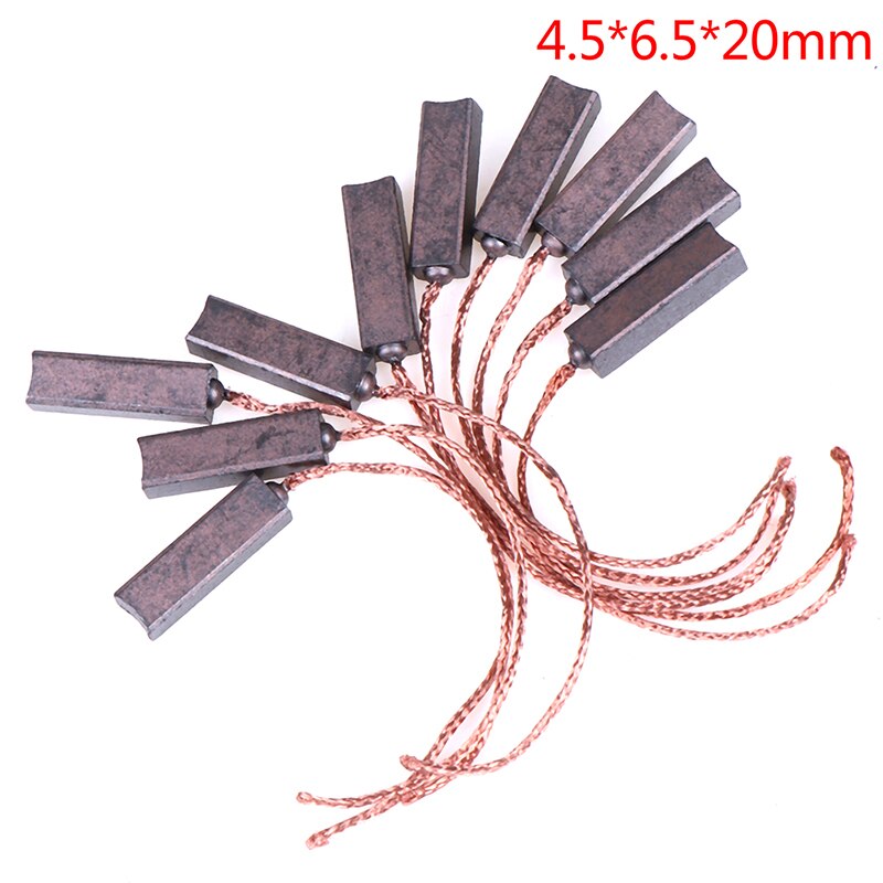 10pcs Carbon Brushes Wire Leads Generator Generic Electric Motor Brush