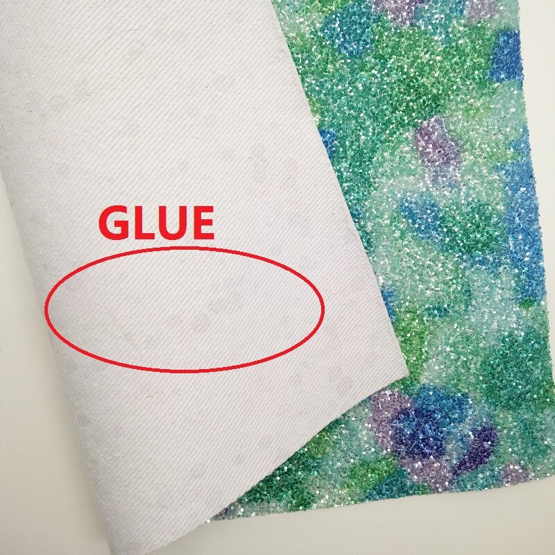 BLUE Glitter Fabirc, Faux Leather Fabric, Lace Synthetic Leather Fabric Sheets For Bow A4 8"x11"Twinkling Ming XM509