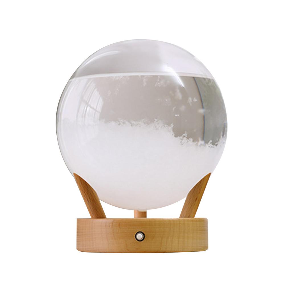 Glass Weather Station Light Up Weather Forecaster Barometer Droplet Storm Glass -Shaped Storm Glass Bottle For Home: Default Title