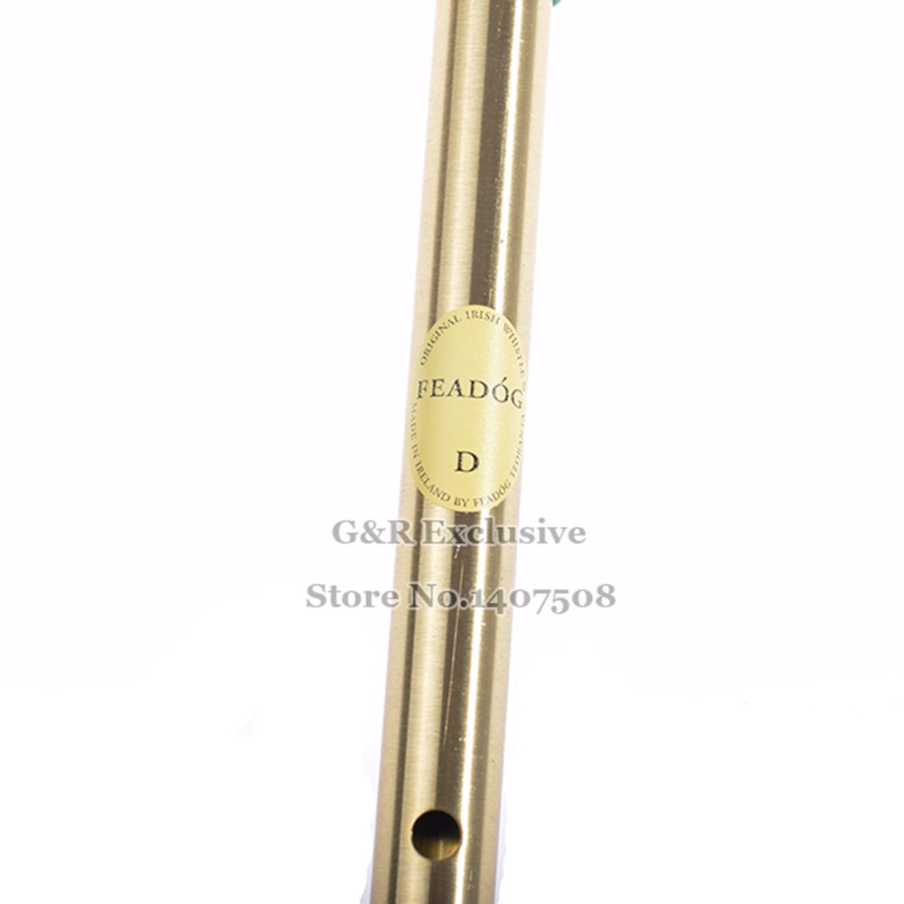 Brass Irish Whistle D key Ireland Flute Feadog Tin whistle Metal Pocket Feadan 6Hole Musical Instrument Traditional Flauta