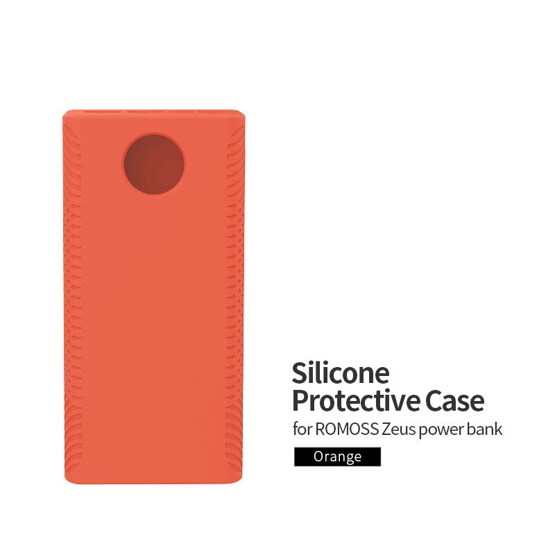 Weiche Silikon Schutzhülle Abdeckung für ROMOSS Sinn 8 + 30000mAh Zeus 40000mAh Power Bank Anti-skid batterie Ladegerät Fällen: Orange for Zeus
