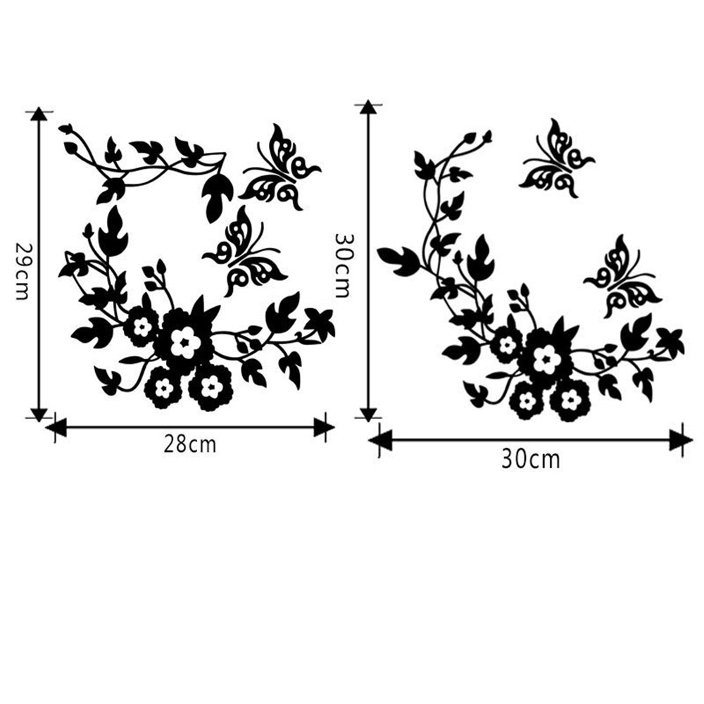 Mariposa flor asiento de inodoro PVC baño extraíble pegatina de pared decoración inteligente