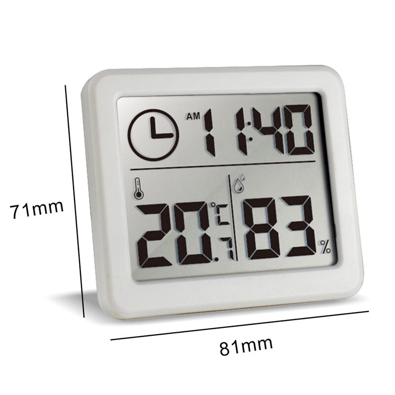 Ultra-thin simple smart home electronic indoor dry humidity meter digital mini desk clock