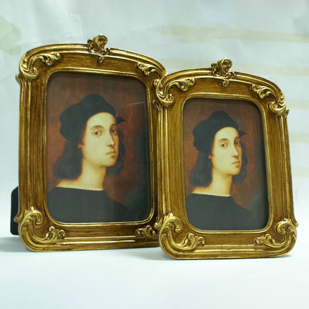 6/7inch Photo Frame European Style Picture Frame Rectangular Luxury Antique Photo Frame Home Decoration Marcos De Fotos De Pared