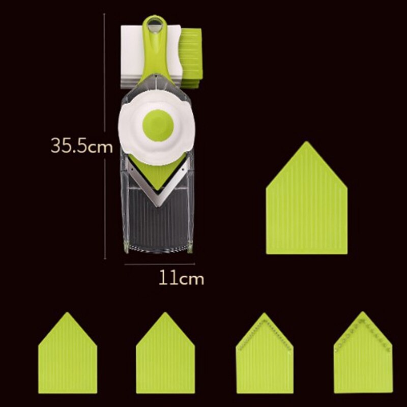 Stainless Steel-Vegetable Rotary Cut Machine-Potato Chip Machine with Shred Slicer-Kitchen Slicer 5 in 1