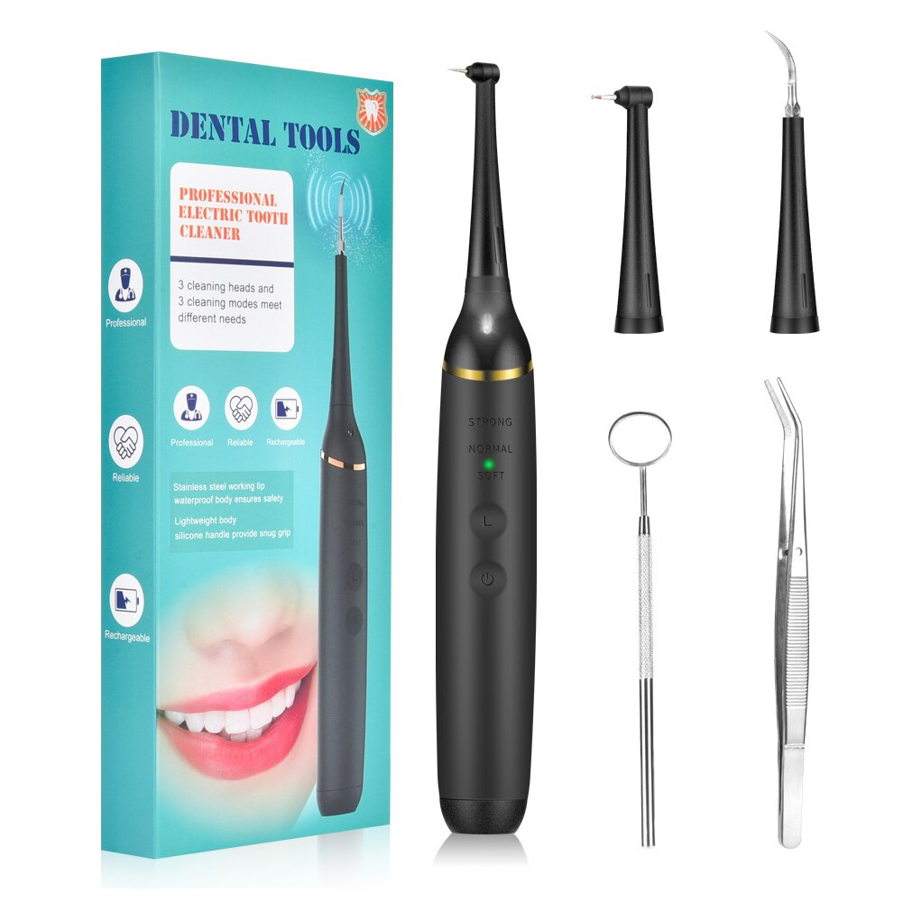 USB Rechargeable Travel Vibration Oral Irrigator Toothbrush Stainless Steel Home Dentist Electric Teeth Cleaner Led