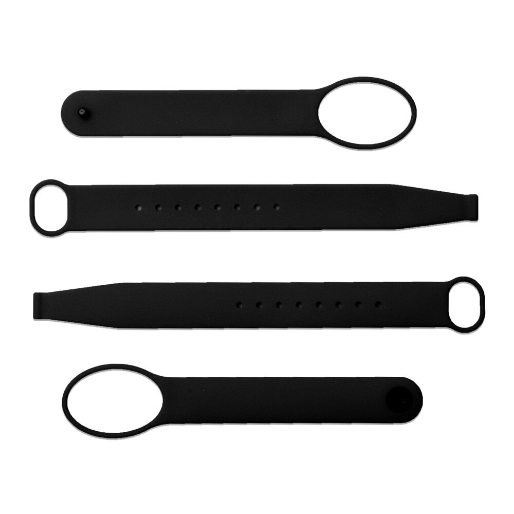 1 Paar Zachte Siliconen Vr Touch Controller Handgreep Verstelbare Riem Handvat Bevestiging Riem Voor Oculus Quest/Rift S controller: Black