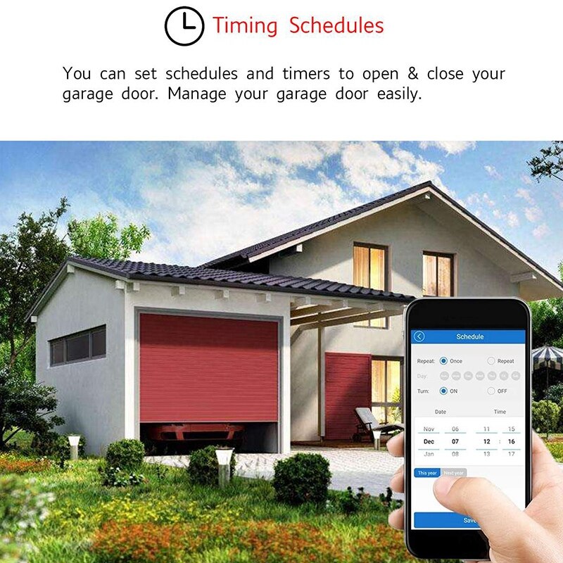 -WiFi-interruptor inteligente garaje de casa de la puerta del controlador para aplicación EWeLink teléfono Control de voz para Alexa para Google