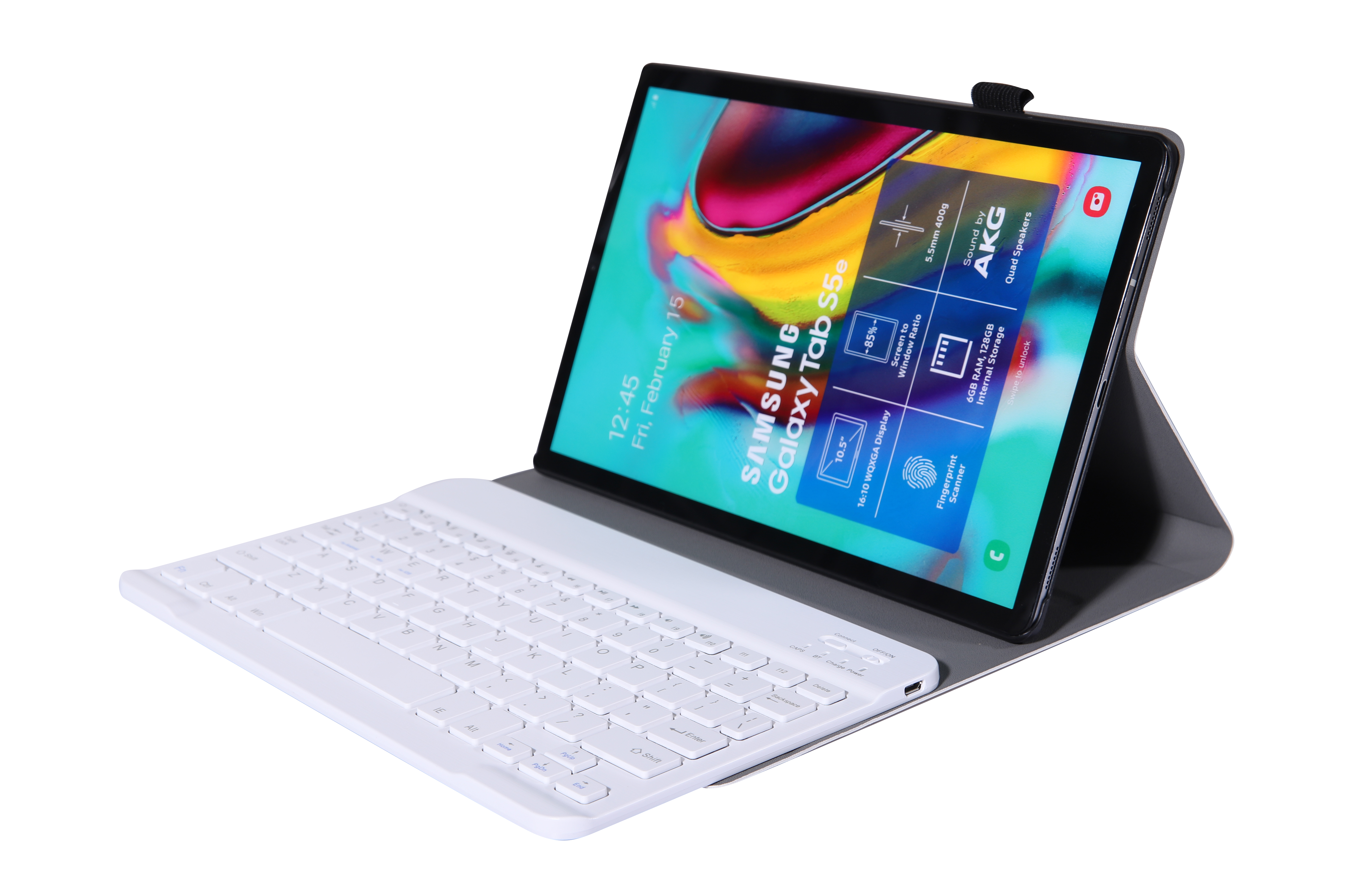 Smukły stojak lekki futerał Bluetooth podświetlenie klawiatury etui do Samsung Galaxy Tab S6 10.4 cala 2020 SM-P610 SM-P615