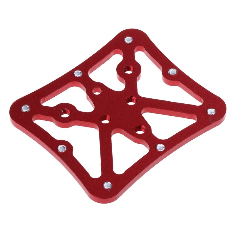 Bicycle Pedal Adapter Platform Cycling Aluminum Alloy Clipless for SPD: red