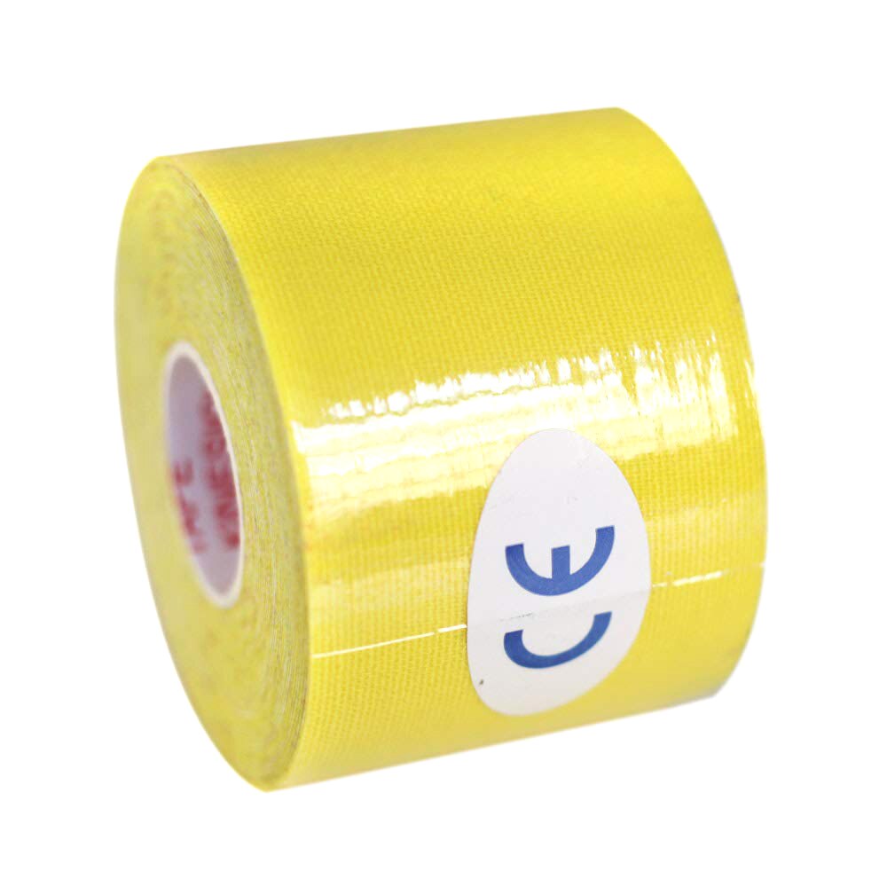 PRIOR-Cinta de FITNESS para ejercicios de Yoga, Aro aéreo de Fitness, anillos de aro Lyra, 5 metros x 5cm: Tape (yellow)