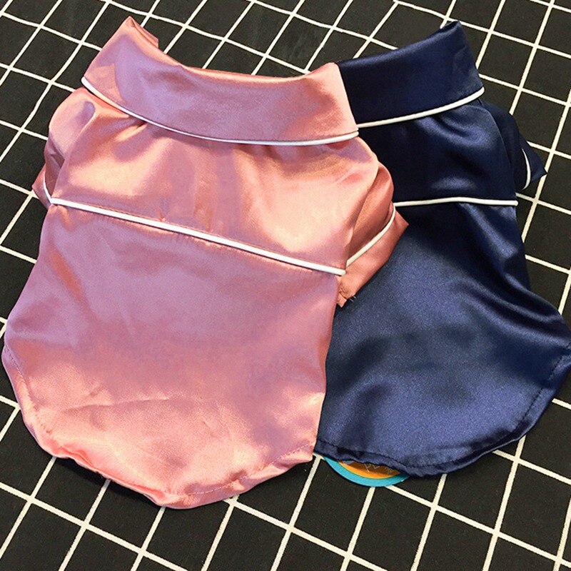Pet Dog Pajamas Soft Silk French Bulldog Pajamas Pet Coat Clothing For Small Dogs Shih Tzu Puppy Cat Clothes Pets Clothing