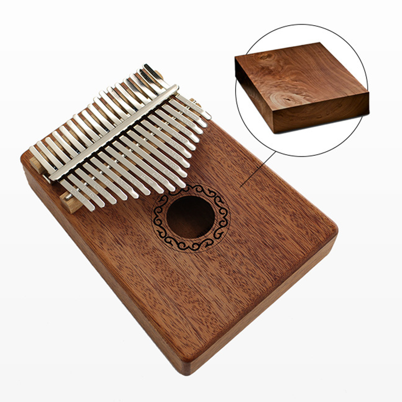 17 clave Piano de pulgar Kalimba de de madera de caoba cuerpo instrumento Musical con libro de Aprendizaje Ajuste martillo Unisex calimba