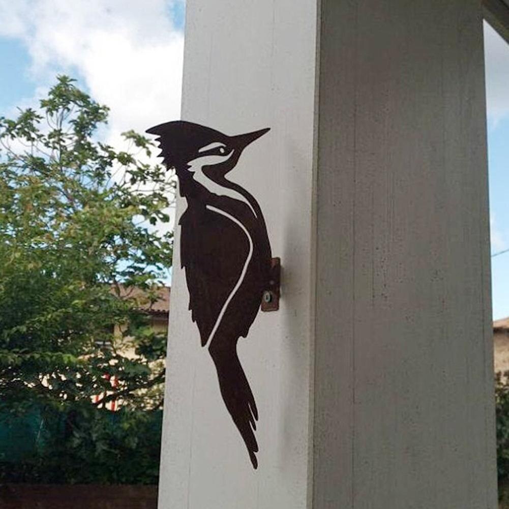 Picchio arrugginito decorazione per uccelli sagoma di uccelli in metallo decorazioni da giardino creativo in ferro battuto decorazioni per interni per interni simpatico giardino toria