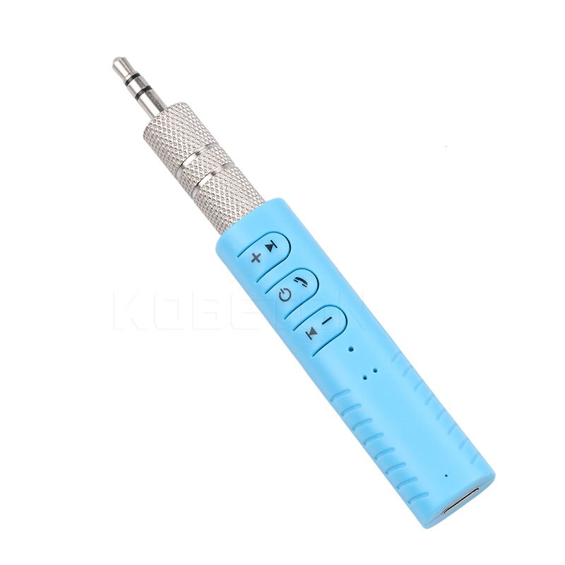 Kebidumei Bluetooth Ontvanger Dongles Voor Iphone X Xs Max Adapter Aux 3.5 Mm Koptelefoon Handsfree Call Music Geen Zender Auto kit: Blauw