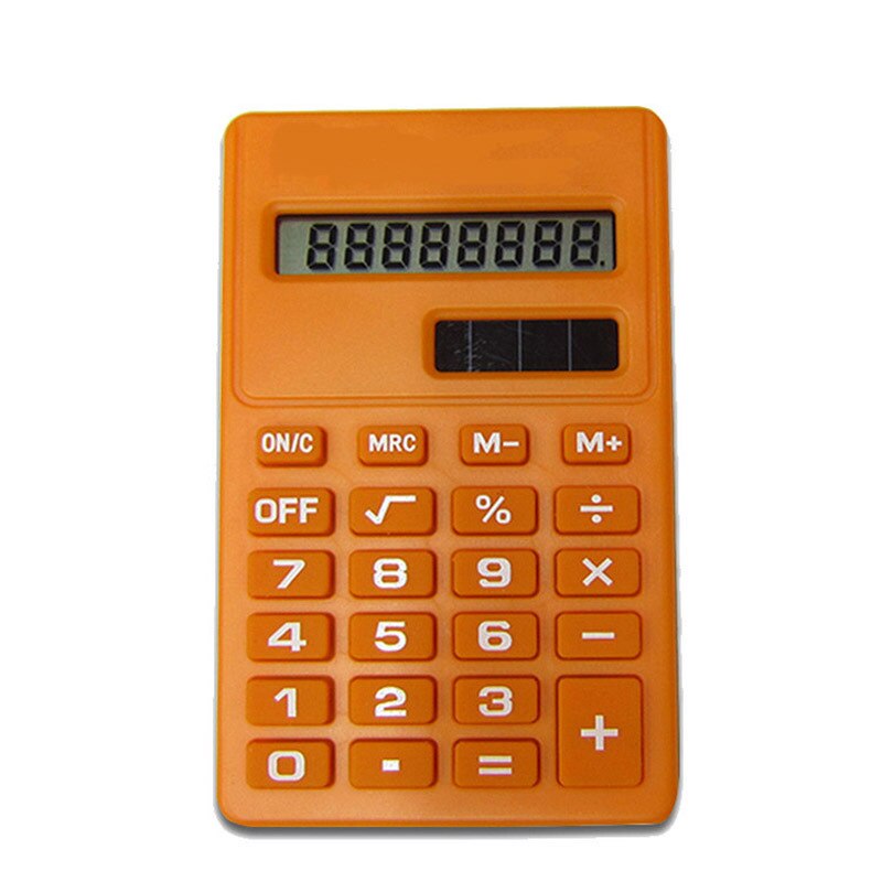 Cartoon Mini Calculator 8 Digits Display Dual Power Supply Cute Candy Calculadora Solar Hesap Calculatrice: A