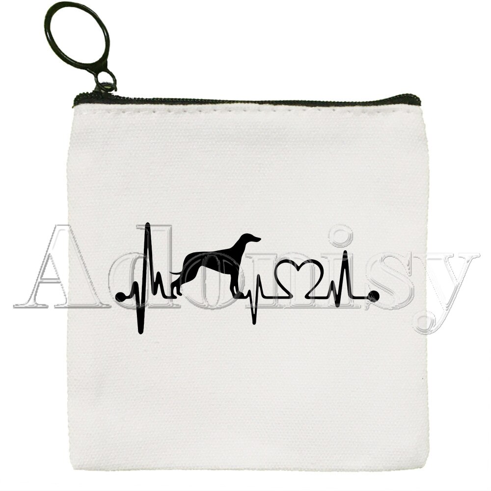 Greyhound Hund Mini Mädchen Geldbörse Kleine Brieftasche Frauen Zipper Leinwand Monedero Para Mujer Monedas Tarjetas Pequeno Tasche: N