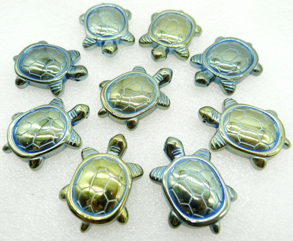 Natürliche Stein Titan Hämatit schildkröte anhänger perlen Edelstein für diy schmuck machen halskette Für Frauen Männer 1 stücke: NO.7