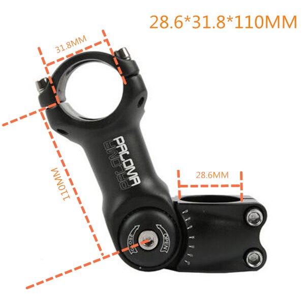 Cykel justerbar cykelstam mtb mountain road stammar stigare 90 110 130mm * 25.4mm 31.8mm*90/120 mm: 28.6 x 31.8 x 110mm