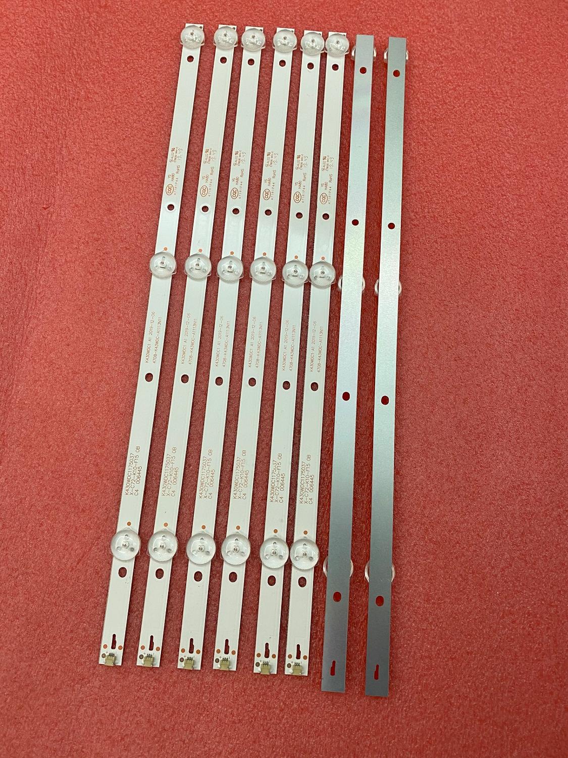 8 PCS/lot LED backlight strip for 43PFT4002 43DL4012N 43HFF5952 L43E6800 K430WDK3 K430WDC1 A1 A3 4708-K43WDC-A3113N11 A1113N11