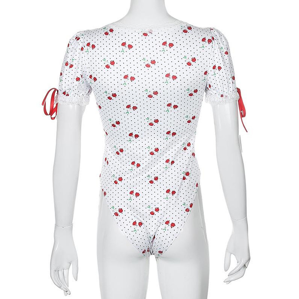 Erwachsene Baby Strampler Erwachsene Onesie Spitze Zubehör Erdbeere Druck Erwachsene Bodysuit Für Frauen