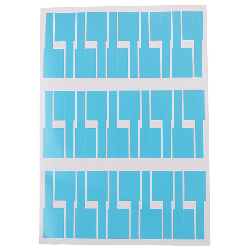 30 stuks/vel zelfklevende kabelstickers kleurrijke identificatielabels waterdichte identificatielabels labels organizers marker: Blauw