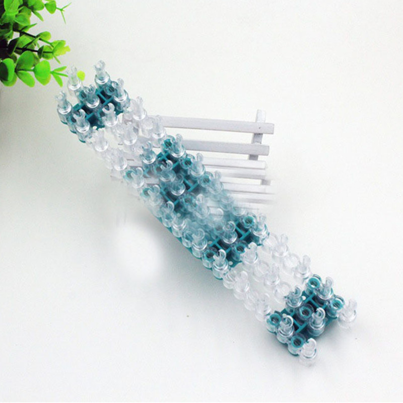 Gummi Webstuhl Band Weaver Kit für DIY längliche Strickmaschine Armbänder Weben Rahmen Bänder Haken Kunst Handwerk, Spielzeug