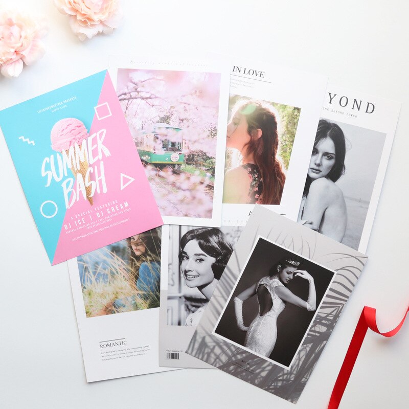 Magazine Cover Dubbelzijdig Card 20*27Cm Winkel Fotografische Prop Ins Kaart Kaart Papier Filmen Achtergrond Papier