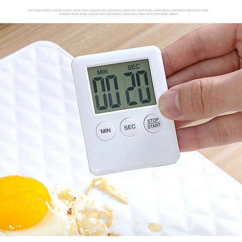 LCD Digital Screen Kitchen Timer Square Cooking Countdown Alarm Magnet Clock OCT998