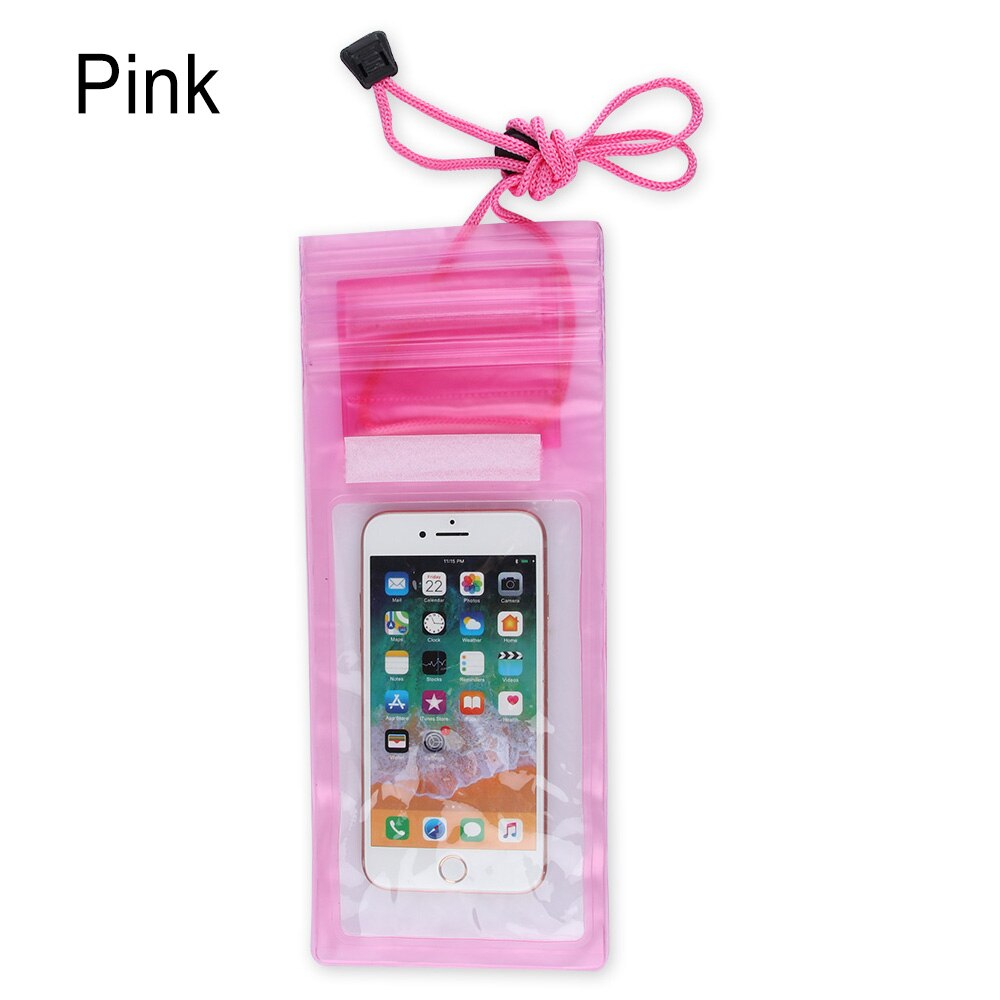 1PC Environmental Universal Under Water Proof Dry Pouch Bag Case Cover Protector Holder For Cell Phone: pink-1