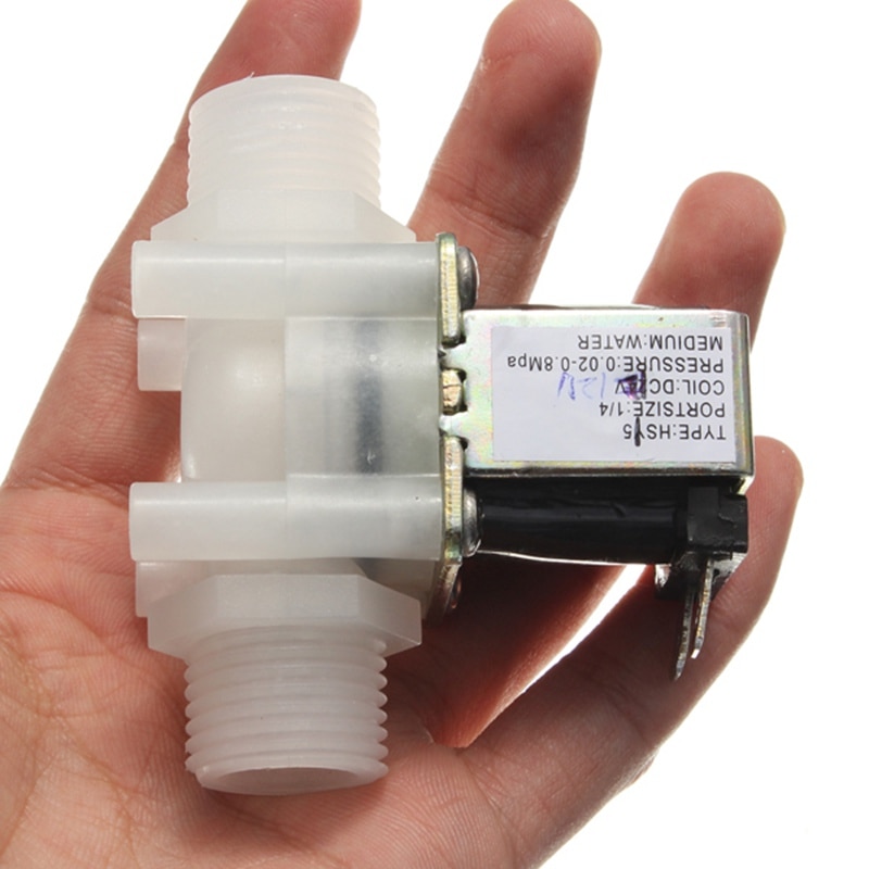 12V Electric Solenoid Valve 4-Pack - Normally Closed 1/2 Inch Barb For Water Control