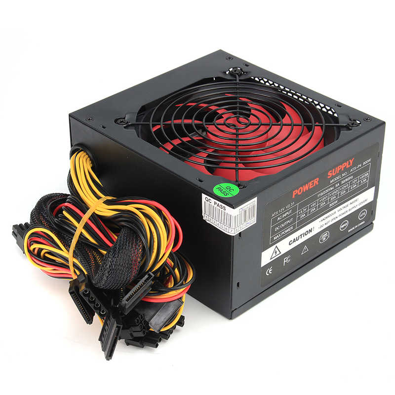 800W 12V ATX Computer Power Supply 12CM Fan 80/Gold 20/4PIN For Intel AMD PC