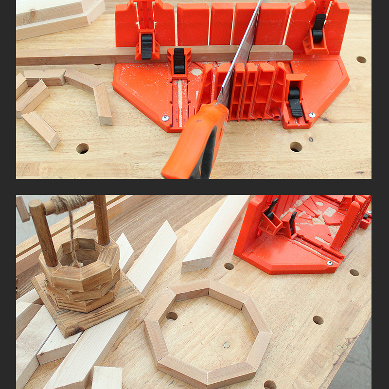 Houtsnijwerk Verstekbak 0/22.5/45/90 Graden Zaaggeleidingshoekgereedschap Meerhoekig Decit Diy Tools Abs Zaagkast