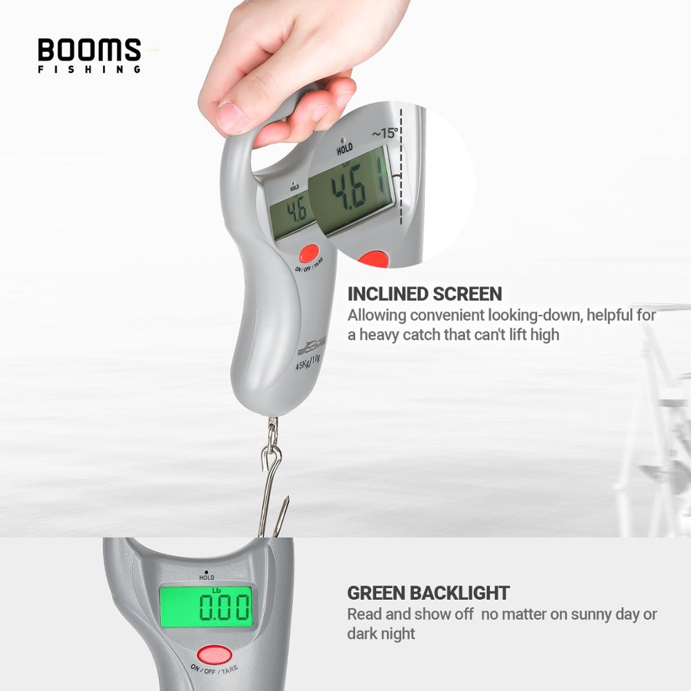 Booms Fishing C02 Fish Scale Digital Fishing Weight Scale with Tape Measure