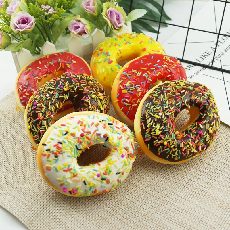 10Cm Kunstmatige Donut Voedsel Chocolade Taart Zoete Roll Kunstmatige Mini Squishy Donut Simulatie Model Fotografie Decoratie Props
