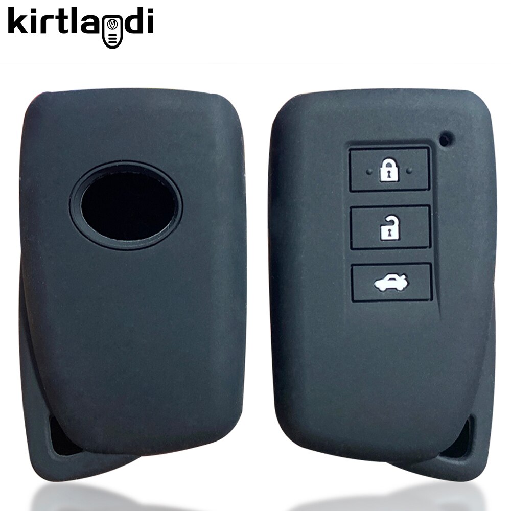 Funda de silicona para llave de coche Lexus NX, 3 botones, para Lexus NX200 LX RX 300 NX IS IS300h RX300 LX570: black 1PC