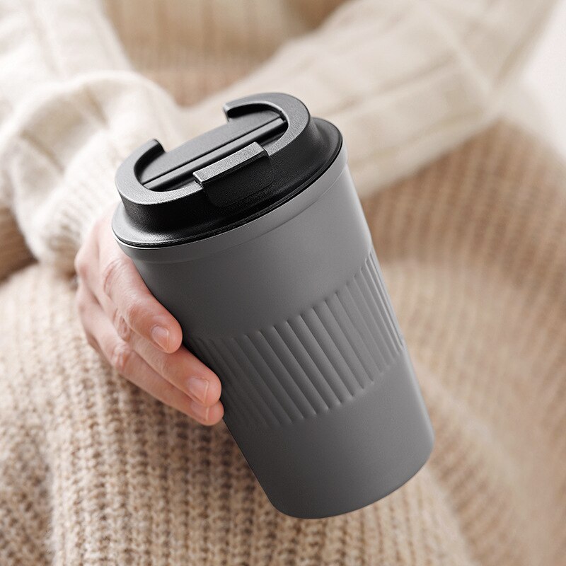 350ml Kawaii Reusable Coffee Cups Stainless Steel Outdoor Portable Travel Car Coffee mug Thermos Double Wall
