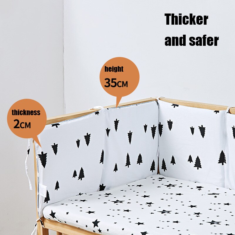 2 PC Baby Bed Bumper Infant Pillow Soft Cotton For Newborn Breathable Bedding Set Crib Set Cotton Baby Room Decoration Protector