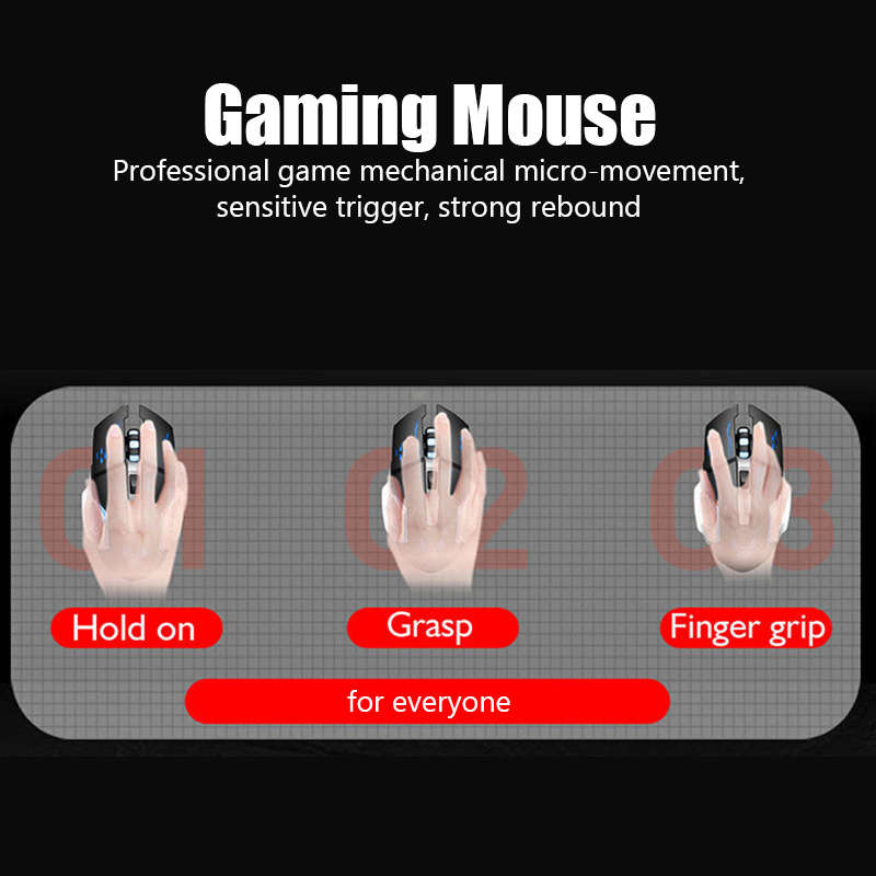 4000DPI USB Wirless Mouse Gaming Electronic Sports RGB Mice for PC Computer Laptop Desktop Mouse Silent Mause