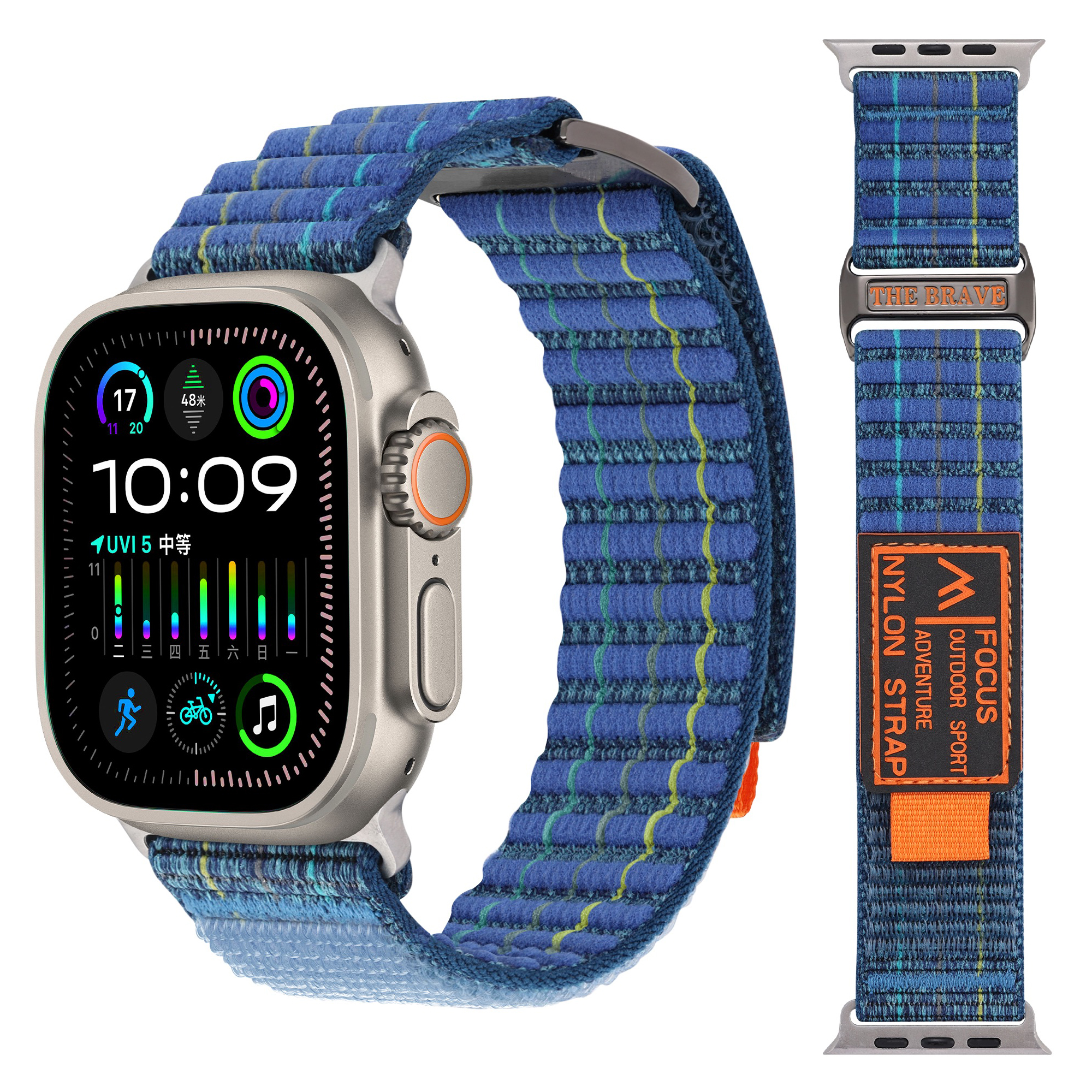 Trail loop for Apple Watch Ultra 2 Band 49mm 44mm 45mm 46mm 42mm 40mm 41mm Nylon Sport bracelet iWatch series 10 9 7 8 se Straps: L / Multicolor