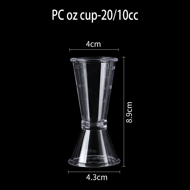 Taza medidora para coctelera, herramienta de cocina para Bar, vaso medidor de Alcohol y bebidas, 10/20ml o 20/40ml: Small