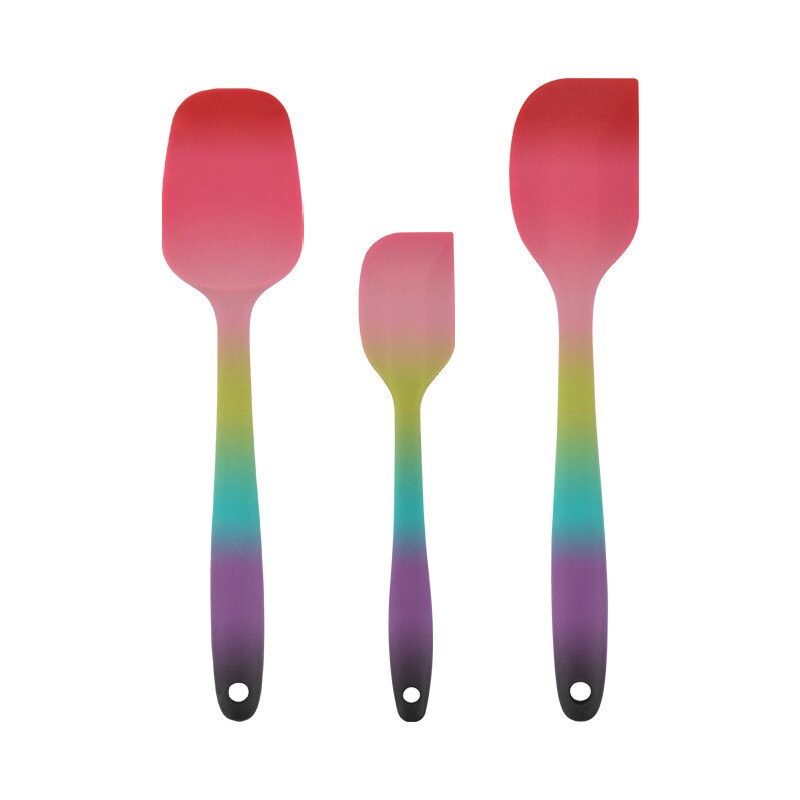 Baking Utensils Food Grade Silicone Scraper Three Piece Baking Set Salad Mixing Large and Small Scraper