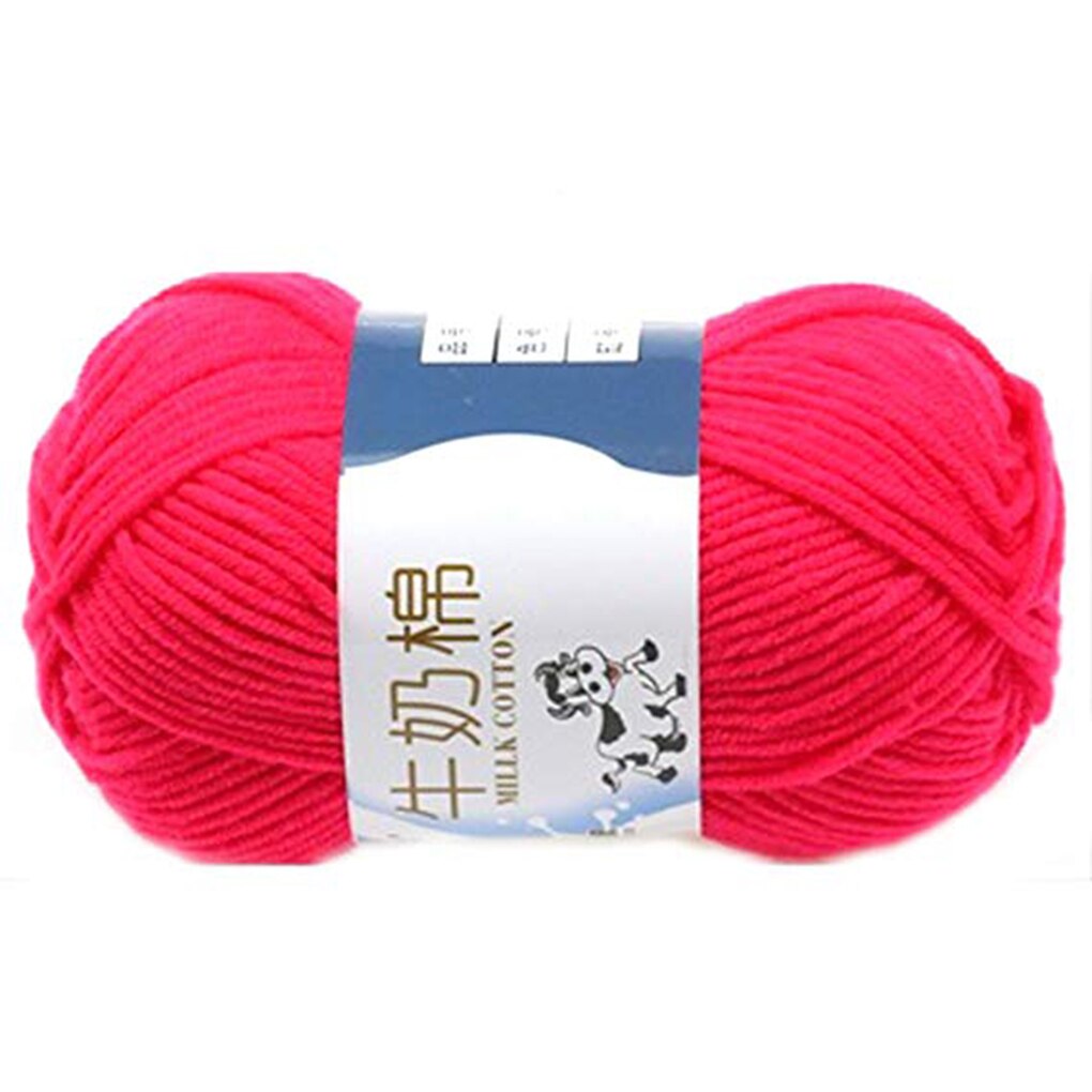 7 Shares Multi Color Cotton Silk Knitting Yarn Soft Warm Baby Yarn For Hand Knitting Thread Supplies: West Red