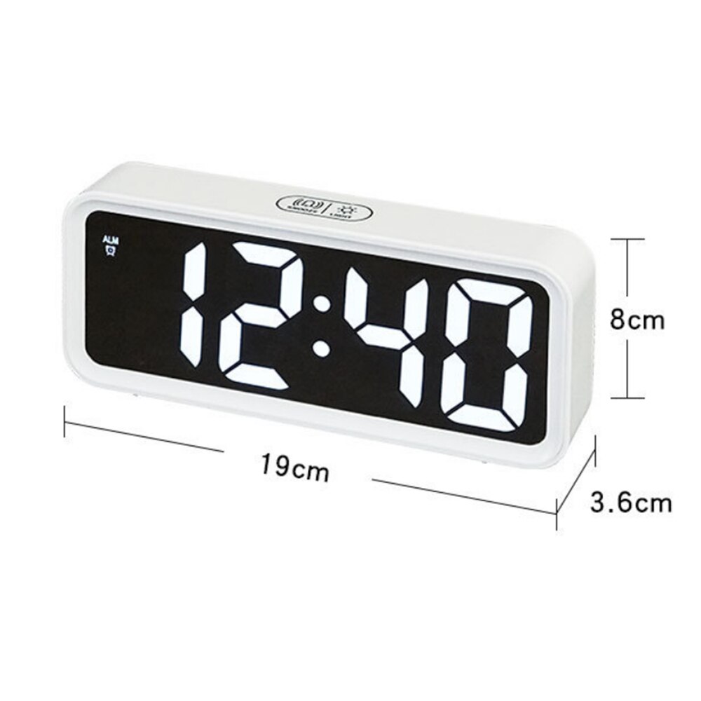 Große Sn Elektronische Uhr, Spiegel LED Wecker, Große Schrift Uhr, Wohnzimmer Uhr, beleuchtet Nacht Uhr