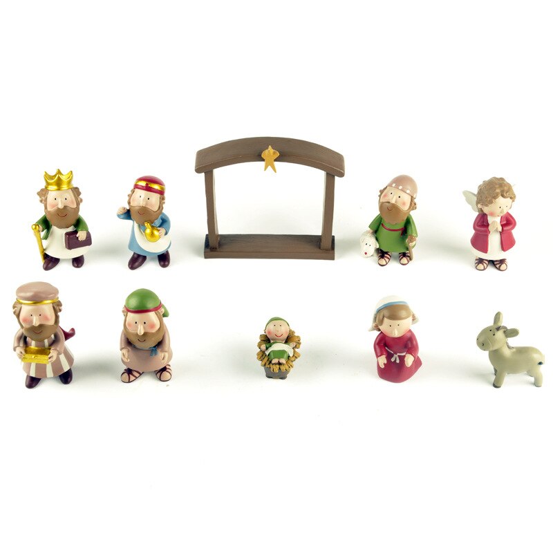 Julkrubba amerikanska land dekorationer ornament kristna jesus dekor barmhärtighet jesus