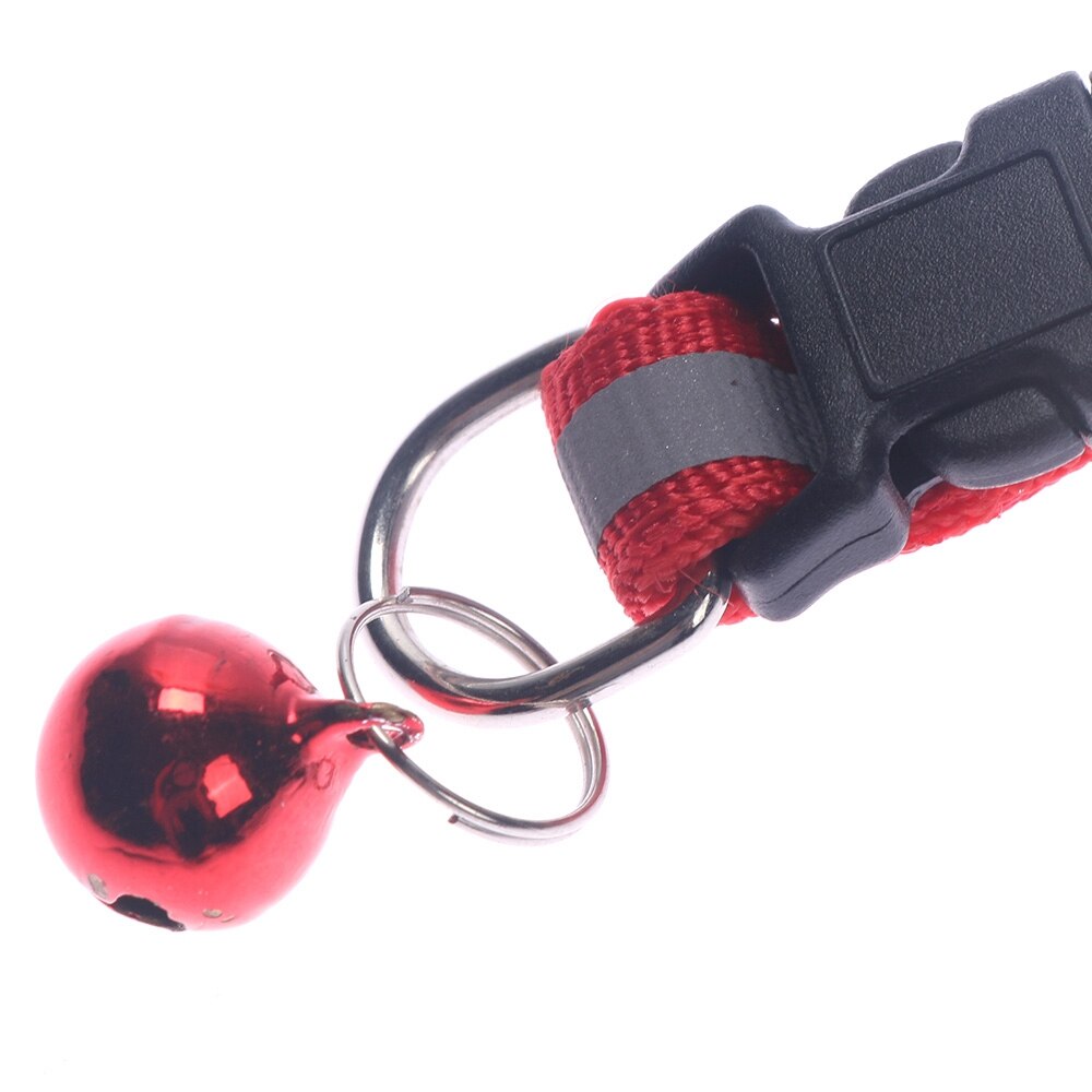 Pet Cat Dog Collar Nylon Strap Bell Reflective Collar Adjustable Collar Dog Puppy Necklace Pet Cat Safe Leash Accessories
