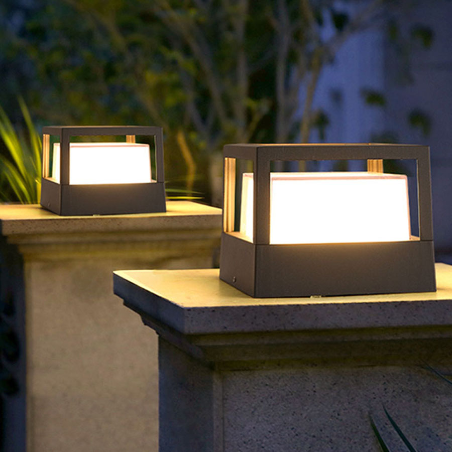 Thrisdar 15W Outdoor Buiten Hek Ingang Deur Pijler Lamp Binnenplaats Landschap Pathway Gazon Post Licht Stigma Lampen