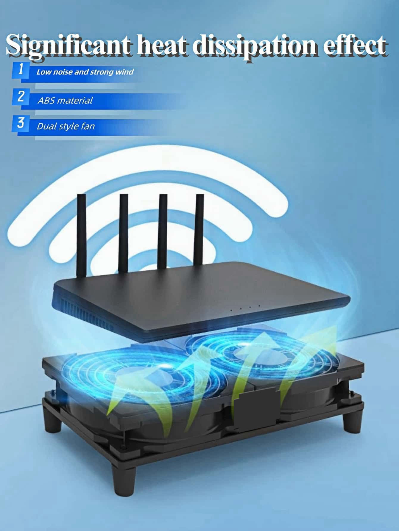 ABS do ventilador de refrigeração da relação USB, pode ser usado para laptops/computadors/telefones/roteadores, com uma velocidade de 1400, portátil, plug and play.