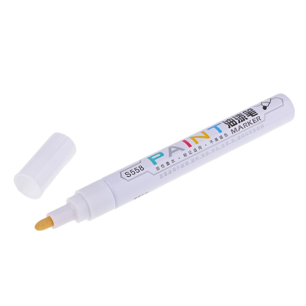 Farbe Marker-dauerhaft Ölfarbe Stifte für Jede Oberfläche-Stoff, Glas, kunststoff oder Holz, Metall, Felsen, Gummi, Glas: Weiß